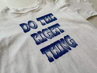 90s Vintage DO THE RIGHT THING T-shirt L White