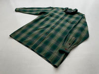 80s Vintage RalphLauren ShadowPlaid Rayon Shirt M Green