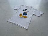 90s Vintage MickeyMouse BluePants T-shirt L White