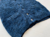 60s LordJeff Mohair Cardigan L Blue&Black