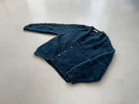 60s Vintage BRENT Mohair Cardigan M DeepBlue