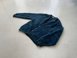 60s Vintage BRENT Mohair Cardigan M DeepBlue