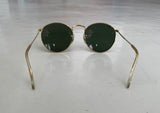 90s Vintage B&L RAYBAN Sunglasses Round Metal