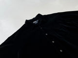 90s Vintage Polo RalphLauren ARMOND Velvet Shirt XL Black