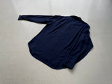 90s Vintage RalphLauren Silk Linen &Cotton L/S Shirt L Navy