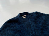 60s LordJeff Mohair Cardigan L Blue&Black