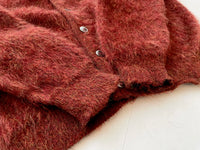 60s Sears Mohair Cardigan L Brick