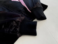 70s Vintage Reversible satin Jacket Black&Pink