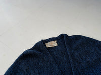 60s ArnoldPalmer Alpaca Cardigan XL Blue&Black