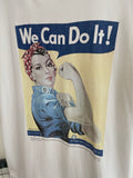 90s “we can do it”Tshirt L White