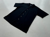 90s Vintage CALDWELL OpenCollar Shirt M Black