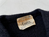 60s Vintage CAMPUS Mohair Cardigan M Black