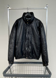 80s Eddie Bauer Leather Puffer Jacket L Black