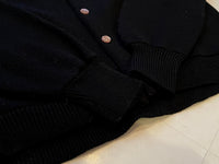 50s Pebble Beach Wool Cardigan 46 Black