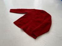 50s Vintage KEEN MAN Mohair Cardigan M BloodOrange