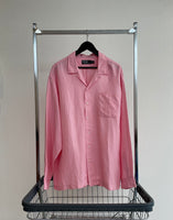 90s Vintage RalphLauren Silk&Linen L/S Shirt XL Pink