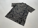 90s Vintage RalphLauren Big Paisley Polo Shirt L Black&White