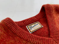 60s Vintage BRENTWOOD Mohair Sweater Orange&Gold L