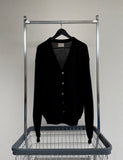 60s Vintage FRANK 100%Alpaca Cardigan Black L