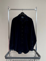 90s Vintage RalphLauren MARLOWE Corduroy L/S Shirt XL DeepNavy