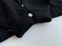 60s Vintage 100%Kid Mohair Cardigan Black M