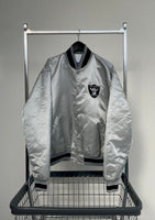 90s Starter Raiders Varsity Jacket XL Silver