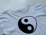90s Vintage Yingyang T-shirt XL White Asis