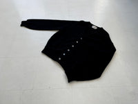 60s Vintage Campus Mohair Cardigan L Black