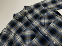 50s vintage Ombre shadow check blueXgrayXwhite L