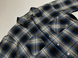 50s vintage Ombre shadow check blueXgrayXwhite L