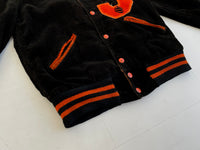 60s Vintage Varsity jacket Reversible Black&Orange 34