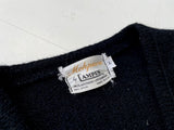 60s Vintage Campus Mohair Cardigan L Black