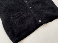 60s Vintage CAMPUS Mohair Cardigan M Black