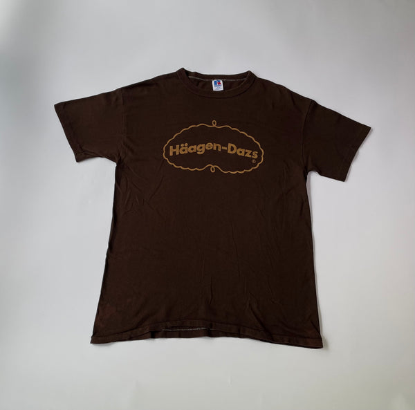 80s vintage Haagen dazs “Deep Chocolate”Tshirt brown L