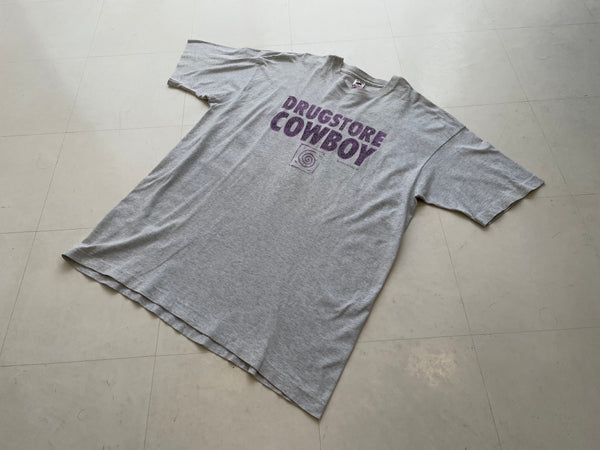 80s Vintage DRUGSTORE COWBOY T-shirt XXL Gray