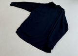 Vintage RalphLauren 50s Style 100%Rayon Shirt M DarkNavy