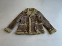 70s Vintage IB EURO PORT Mouton Coat 46