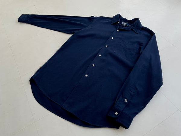 Vintage 90s Ralph Lauren MARLOWE L/S Shirt M Navy – NO BURCANCY