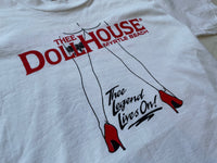 90s Vintage Strip Club “THEE DOLL HOUSE”T-shirt L White