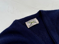 80s The Fox Sweater Acrylic Cardigan M Navy