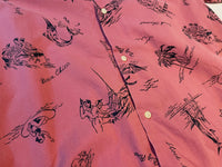 90s RalphLauren “Fishing” Shirt SalmonPink XL