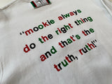 90s Vintage DO THE RIGHT THING “get a job!”Sweater L White