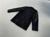 90s Polo RalphLauren Leather CarCoat S Black