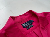 90s Vintage RalphLauren CALDWELL OpenCollar Shirt S NeonPink