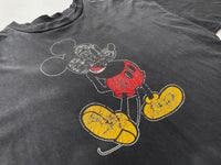 90s Vintage SuperFaded MickeyMouse T-shirt XL Black