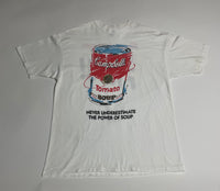 90s Campbell soup “In your face” Tshirt XL