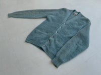 50s Vintage LORD JEFF Mohair Cardigan L LightBlue