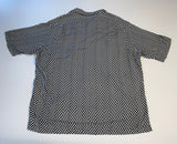 90s RalphLauren “Herringbone” Rayon Shirt XL Black