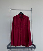 90s Vintage RalphLauren Rayon Loop Shirt XL Burgundy