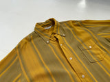 50s Vintage Capri Striped ShadowPlaid Shirt Mustard